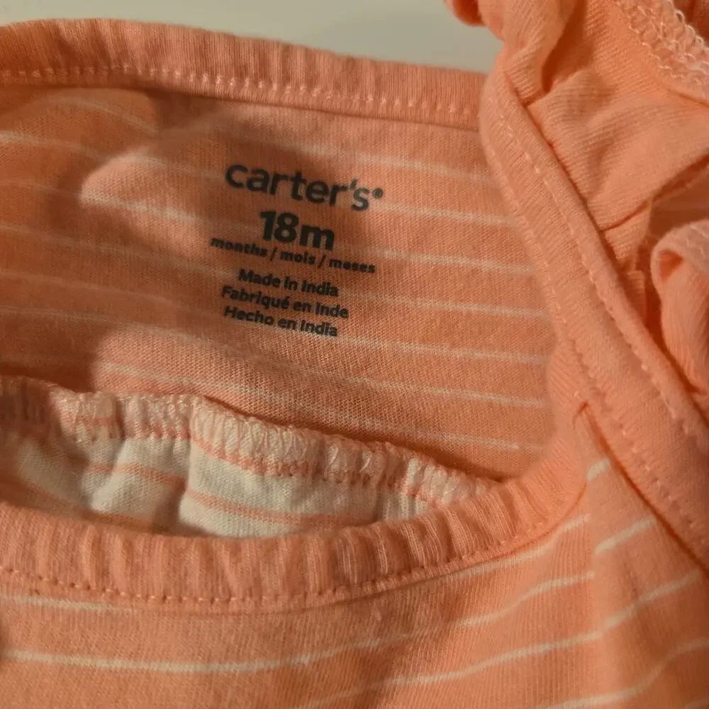 Carters‎ Flamingo Striped Onesie Dress 18m